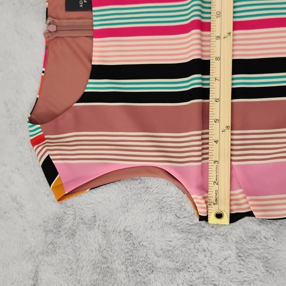 NWOT Adrianna Papell candy striped blouse dress - Picture 9 of 15